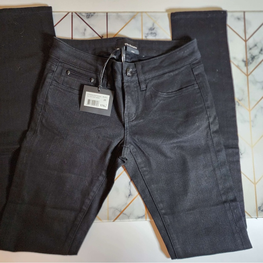 The Kooples ‘The Light Soft Denim’ Black Skinny Jeans US 25, mid-rise, stretch.